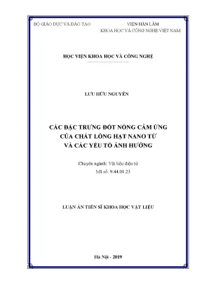 Luận án tiến sĩ nghiên cứu chế tạo lớp phủ polyme nanocompozit bảo vệ chống ăn mòn sử dụng nano oxit săt từ fe3o4