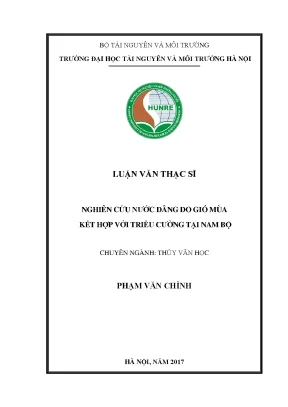 Luận văn thạc sĩ nghiên cứu nước dâng do gió mùa kết hợp với triều cường tại nam bộ