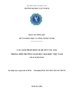 Luận văn các giải pháp bảo vệ quyền tác giả trong môi trường giáo dục đại học việt nam hiện nay