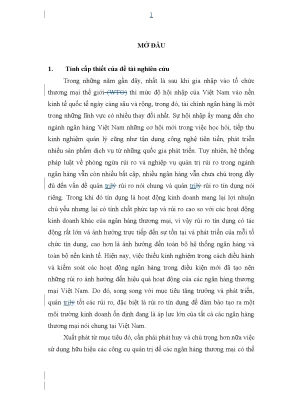 Quản trị rủi ro tín dụng từ góc độ kiểm toán nội bộ tại ngân hàng thương mại cổ phần công thương việt nam