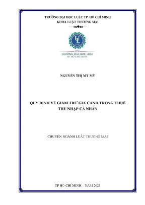 Luận văn quy định về giảm trừ gia cảnh trong thuế thu nhập cá nhânđể làm rõ hơn