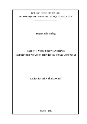 Luận văn thạc sĩ báo chí với cuộc vận động người việt nam ưu tiên dùng hàng việt nam
