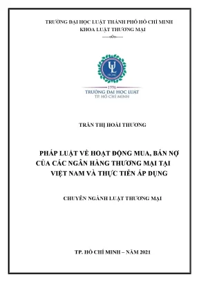 Luận văn pháp luật về hoạt động mua bán nợ của các ngân hàng thương mại tại việt nam và thực tiễn áp dụng