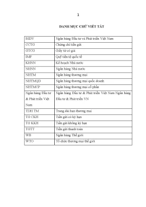 Nâng cao năng lực cạnh tranh sản phẩm dịch vụ của ngân hàng đầu tư phát triển việt nam ngân hàng đầu tư và phát triển việt nam trong tiến trình hội nhập