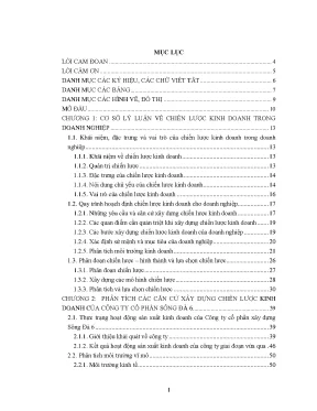 Luận văn hoạch định chiến lược kinh doanh cho công ty cổ phần sông đà 6 giai đoạn 2012 2015