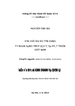 Hạn chế rủi ro tín dụng tại ngân hàng tmcp đầu tư và phát triển việt nam