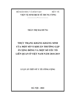 Tài liệu thực trạng kháng kháng sinh của một số vi khuẩn thường gặp ở cộng đồng và một số yếu tố liên quan