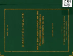 Phân tích các nhân tố ảnh hưởng đến thu nhập của hộ gia đình khu vực nông thôn trên địa bàn thành phố hồ chí minh