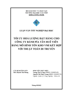 Luận văn quản lý chuỗi cung ứng
