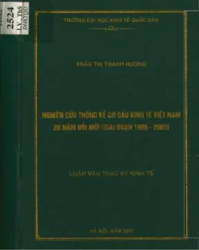 Nghiên cứu thống kê cơ cấu kinh tế việt nam 20 năm đổi mới giai đoạn 1986 2005 luận văn thạc sỹ