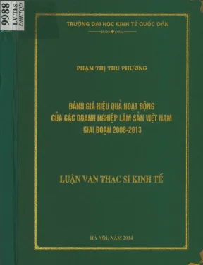 Đánh giá hiệu quả hoạt động của các doanh nghiệp lâm sản việt nam giai đoạn 2008 2013