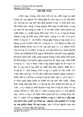 Luận văn tốt nghiệp hạch toán chi phí sản xuất và tính giá thành sản phẩm tại công ty thành long