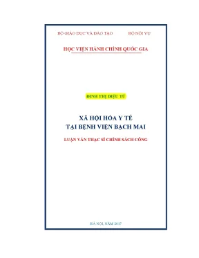 Luận văn thạc sĩ xã hội hóa y tế tại bệnh viện bạch mai