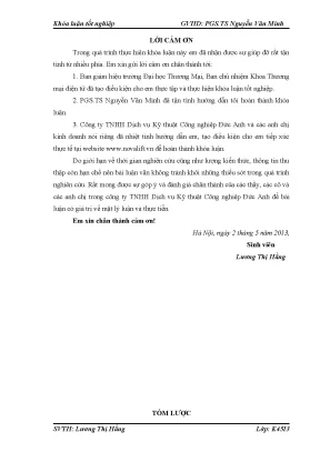 Luận văn tốt nghiệp triển khai dịch vụ hỗ trợ điện tử tại công ty tnhh dịch vụ kỹ thuật công nghiệp đức