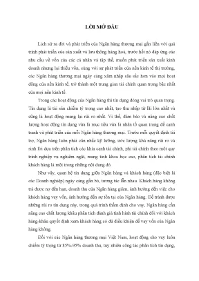 Luận văn tốt nghiệp phân tích tình hình tài chính doanh nghiệp phục vụ cho công tác tín dụng tại ngân hàng thương mại cổ phần quân đội