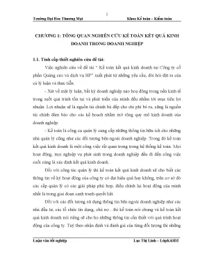 Luận văn tốt nghiệp kế toán kết quả kinh doanh tại công ty cổ phần quảng cáo và dịch vụ hp