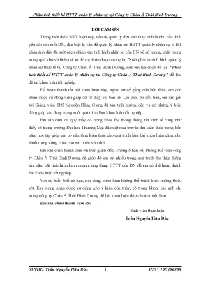 Luận văn tốt nghiệp phân tích thiết kế httt quản lý nhân sự tại công ty châu á thái bình dương