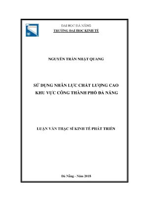 Luận văn thạc sĩ sử dụng nguồn nlclc khu vực công thành phố đà nẵng