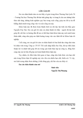 Luận văn tốt nghiệp nâng cao hiệu quả kinh doanh nhập khẩu của nhóm mặt hàng thiết bị âm thanh từ thị trường anh tại công ty cổ phần đầu tư tm xnk sao mai 2
