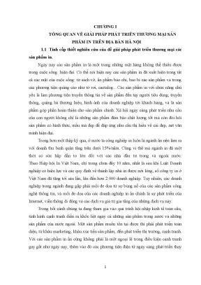 Luận văn tốt nghiệp giải pháp phát triển thương mại các sản phẩm in trên địa bàn hà nội lấy công ty cổ phần thiết kế in bắc việt làm đơn vị nghiên cứu″