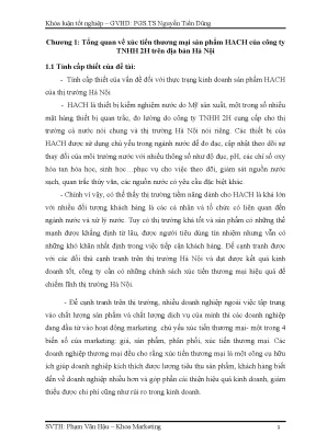 Luận văn tốt nghiệp xúc tiến thương mại sản phẩm hach của công ty tnhh 2h trên địa bán hà nội