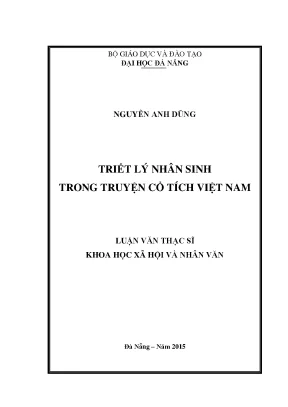 Luận văn thạc sĩ triết lý nhân sinh trong truyện cổ tích việt nam