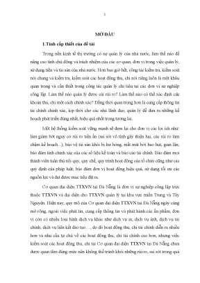 Luận văn thạc sĩ tăng cường công tác kiểm soát thu chi của cơ quan đại diện thông tấn xã việt nam tại đà nẵng