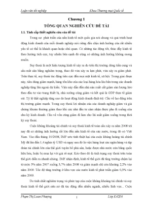 Luận văn tốt nghiệp tác động của suy thoái kinh tế thế giới tới hoạt động nhập khẩu mặt hàng vật liệu xây dựng tại công ty cổ phần sản xuất dịch vụ xuất nhập khẩu từ liêm