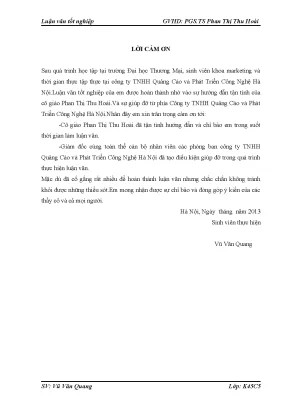 Luận văn tốt nghiệp phát triển hoạt động xúc tiến thương mại dịch vụ in ấn của công ty tnhh quảng cáo và phát triển công nghệ hà nội