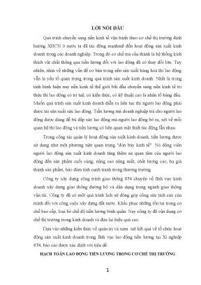 Luận văn tốt nghiệp hạch toán lao động tiền lương trong cơ chế thị trường ở công trình giao thông 874