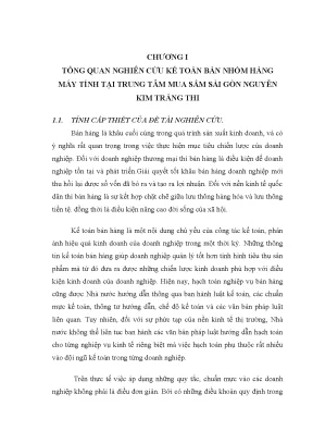 Luận văn tốt nghiệp hoàn thiện kế toán bán mặt hàng máy tính tại trung tâm mua sắm sài gòn nguyễn kim tràng thi