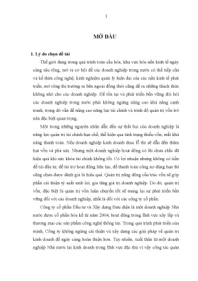 Luận văn thạc sĩ quản trị vốn luân chuyển tại công ty cổ phần đầu tư và xây dựng bưu điện