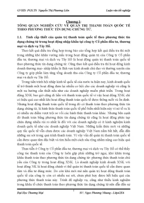 Luận văn tốt nghiệp quản trị thanh toán quốc tế theo phương thức tín dụng chứng từ trong hoạt động nhập khẩu tại công ty cổ phần đầu tư thương mại và dịch vụ tây hồ