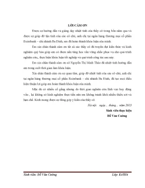 Luận văn tốt nghiệp giải pháp nâng cao hoạt động huy động vốn của ngân hàng thương mại cổ phần eximbank chi nhánh ba đình