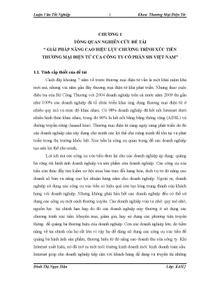 Luận văn tốt nghiệp luận văn khoa quản trị doanh nghiệp giải pháp nâng cao hiệu lực chương trình xúc tiến