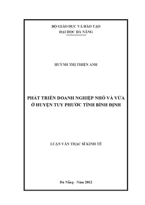Luận văn thạc sĩ phát triển doanh nghiệp nhỏ và vừa ở huyện