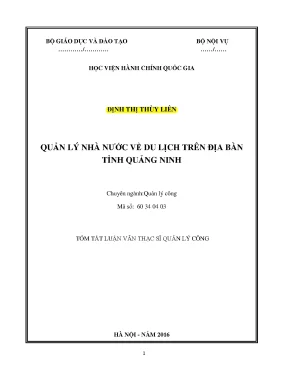 Luận văn thạc sĩ quản lý nhà nước trên địa bản tỉnh quảng ninh