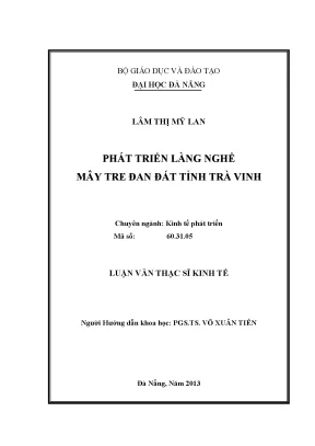 Luận văn thạc sĩ phát triển làng nghề mây tre tỉnh trà vinh