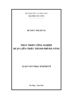 Luận văn thạc sĩ phát triển công nghiệp quận liên chiểu thành phố đà nẵng