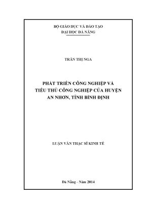 Luận văn thạc sĩ phát triển công nghiệp và tiểu thủ công nghiệp của huyện an nhơn tỉnh bình định