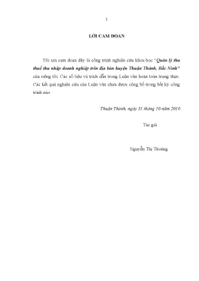 Luận văn thạc sĩ quản lý thu thuế thu nhập doanh nghiệp trên địa bàn huyện thuận thành bắc ninh 2 bài 2