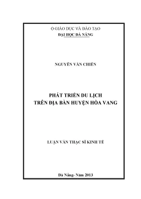 Luận văn thạc sĩ phát triển du lịch trên địa bàn huyện hòa vang
