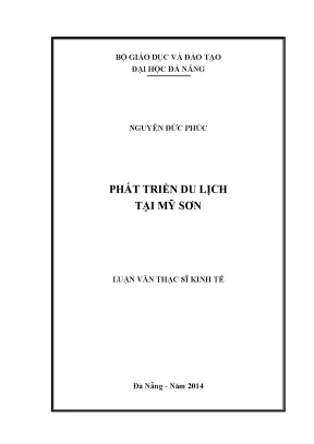 Luận văn thạc sĩ phát triển du lịch tại mỹ sơn