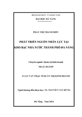 Luận văn thạc sĩ phát triển nguồn nhân lực tại kho bạc nhà nước thành phố đà nẵng