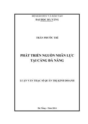 Luận văn thạc sĩ phát triển nguồn nhân lực tại cảng đà nẵng