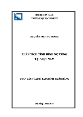 Luận văn thạc sĩ phân tích tình hình nợ công tại việt nam