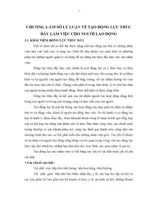 Luận văn thạc sĩ nghiên cứu động lực thúc đẩy làm việc cho giảng viên tại trường đại học duy tân
