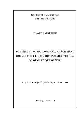Luận văn thạc sĩ nghiên cứu sự hài lòng của khách hàng đối