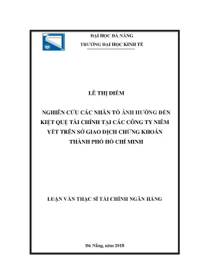 Luận văn thạc sĩ nghiên cứu các nhân tố ảnh hƣởng đến kiệt quệ tài chính tại các công ty niêm yết trên sở giao dịch chứng khoán thành phố hồ chí minh