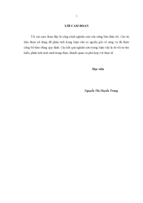 Luận văn thạc sĩ kế toán chi phí doanh thu và xác định kết quả kinh doanh tại các doanh nghiệp thuộc tổng công ty may hƣng yên